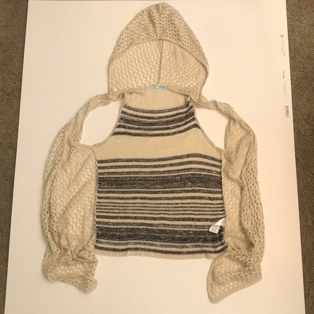Maurices Cream Sleeveless Knit Cardigan